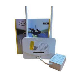 MTN Broadband 4G LTE Router ZLT T10D Max + 5000mAh Mini-UPS Power Bank - White