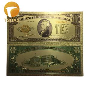 8PCS Gold Dollar Bill Full Set Gold Banknote Colorful USD 1/2/5/10/20/50/100