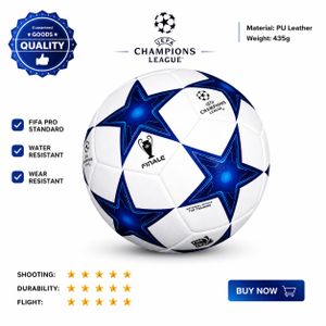 Champions League Football Size 5 – High Quality PU Match Ball | Soft Touch Training Soccer Ball