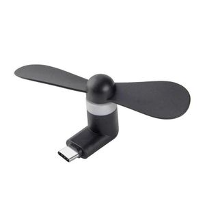 Portable OTG Mini Fan - Plugs Into Type C Phone Charging Port - Black