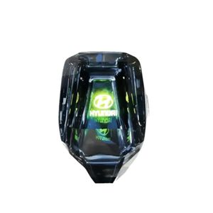 Universal crystal handle gear shift knob with LED light for Hyundai cars - black