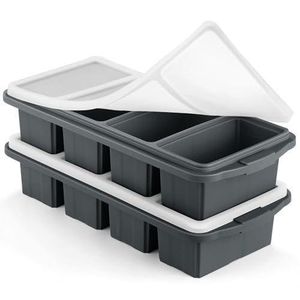 Silicon  Ice Cube & Food Storage Tray with Cover