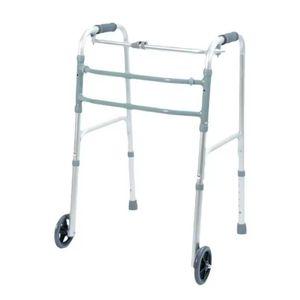 Lightweight Aluminum Folding Walker with Front Wheels