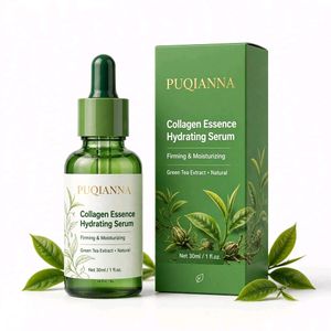 PUQIANNA Collagen Essence Hydrating Facial Serum - Firming & Moisturizing Green Tea Extract 30ml