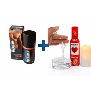 Masculan Delay Spray-40ml & Intimate lubricant Strawberry-75ml