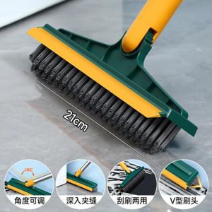 Oem Long Handle Bathroom Scrubbing Brush – Deep Corner Cleaner. (multicolor ).
