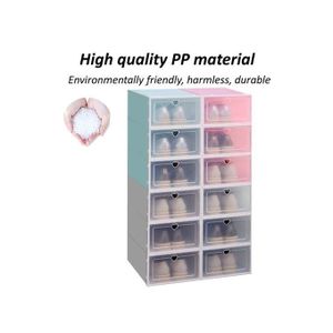 1pc Foldable Shoe Box, Thickened Shoe Box, Transparent Shoe Box