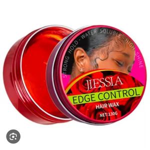 Edge  Jiessia Control Hair Wax – Strong Hold, Water Soluble & High Shine with Coconut Extract 130g-Red