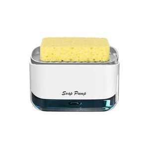Kitchen Soap Dispenser Purifier Liquid Detergent Press-Type Liquid Soap Box (L5.5 x W3.9 x H3.3)inch - White