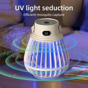 USB Rechargeable Mosquito Killer  with Lamp – Indoor & Outdoor Electric Mosquito Trap - White