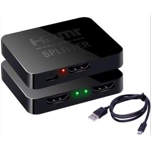 4K HDMI Splitter 1 In 2 Out - Black 