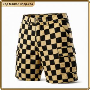 ASHION Kids Checkered Cargo Shorts for Boys – Breathable Cotton Multi-Pocket Summer Casual Wear