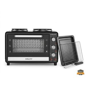 Sokany Electric Oven with Dual Top Hot Plates (35L)