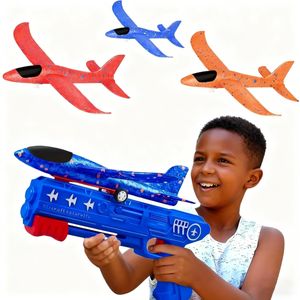 Airplane Launcher Toys,Flying Fun Airplane Toy,EVA Foam Plane Launcher,Indoor & Outdoor Flying Toy for Kids,1 PCS