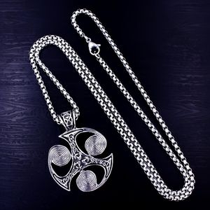 ASCENT Vintage Windmill Design Titanium Steel Necklace – Retro Style Silver Pendant Chain For Men and Women 