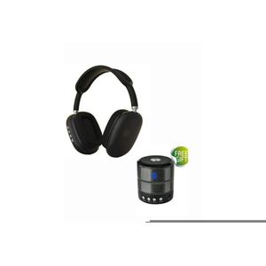 Wireless Bluetooth Noise Cancellation Headphone - Black + Free Mini Bluetooth Speaker 