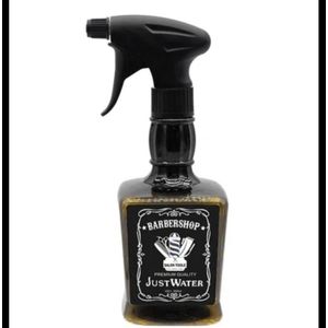  Black Barber Water Sprayer Bottle – Vintage Whiskey Bottle-Inspired Design Hair Mist Spray for Barbers & Salons