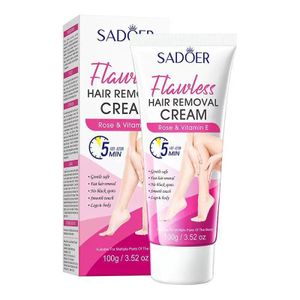 SADOER Flawless Hair Removal Cream – Rose & Vitamin E- 100g