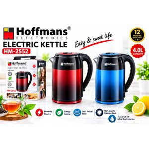 Hoffmans  4L Extra Large Electric Kettle – Fast Boil, Auto Shut-Off & Boil-Dry Protection
