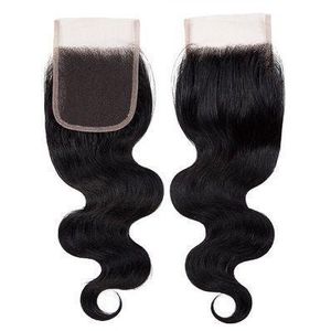 18 Inches 4x4 Body Wave Closure Wig - Black
