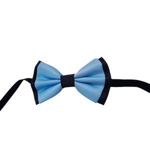 ABO Classic Bow tie for weddings formal and active events - light blue on black 
