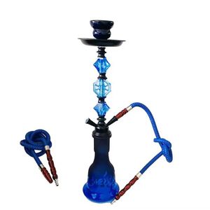  Shisha Large Pot Double Pipe Full Set - Blue