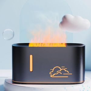 Oem Aroma Diffuser Humidifier with LED Flame Effect – USB-Powered Air Moisturizer & Scent Diffuser
