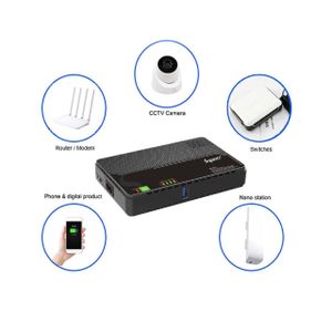 Snipe 8000mAh Universal Power Supply Unit UPS With LED Indicator, POE & USB Port, For CCTV, LCD Monitor, Router, LED Light & All-In-One Computer FSP1-3