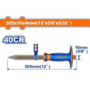 WADFOW WCC2313 Concrete Chisel - Blue/Orange/Silver