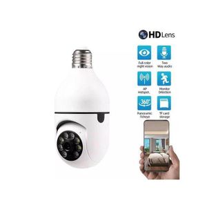 Panoramic Light Bulb Security Camera – 100% Wireless WiFi E27 Screw-In Smart CCTV with 360° Fisheye Lens, Full Color Night Vision, Motion Detection & 2-Way Audio