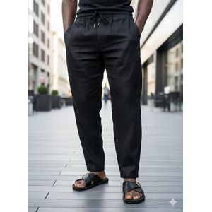 Nokoko Black Men's Luxury Strap Slippers – Fashionable Non-Slip Leather Slide cross sandals For Casual Indoor & Outdoor Wear