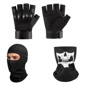 Tactical Protective Gloves Plus Face Mask Plus Skeleton Motorcycle...