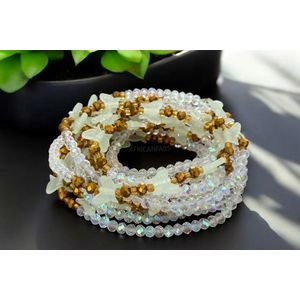 White, Gold & Champagne Butterfly Waist Beads
