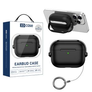 For AirPods Pro 3 Liquid Silicone Earbud Protective Case(Black)