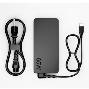 65W USB-C Laptop Charger Adapter - Black