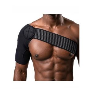 Recovery Shoulder Brace Shoulder Stability Support Adjustable Fit Sleeve Wrap Relief - Black
