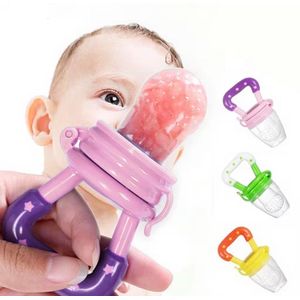 New 2PCS OF BABY FRUITS  FEEDING PACIFIER - BLUE AND GREEN 