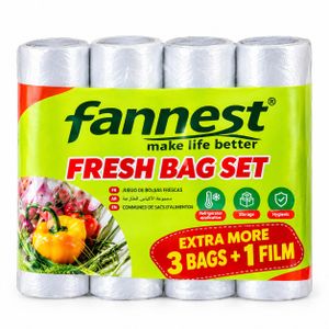 Fannese Fannest Fresh Bag Set – Food Storage Bags & Film, Extra More 3 Bags + 1 Film