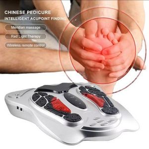 Protection Instrument EMS Foot Massager with Infrared Heating, Remote Control & Electrode Pads