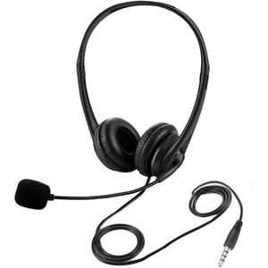 TodyJeyHo 3.5mm Headset with Noise Cancelling Microphone, On-Ear Office Headphones for PC/Laptop, Line Control & All-Day Comfort for Call Center, Video Conferencing, Remote Work,Online Class