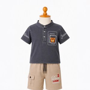 Kids' 2-Piece T-Shirt & Cargo Shorts Outfit – Casual Summer Clothing Set