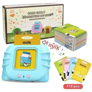 Audible Talking Flash Cards Early Education Learning Device (Blue / Pink)