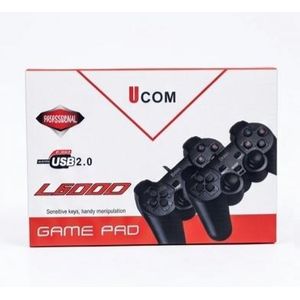 UCOM L6000 USB 2.0 Wired Dual Gamepad Controller Set for PC – Sensitive Keys & Ergonomic Grip
