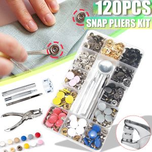 50 Sets 9.5mm Metal Button Snap Fasteners Kit DIY Snap Button Set with  Pliers for Clothing Bag Hat Sewing