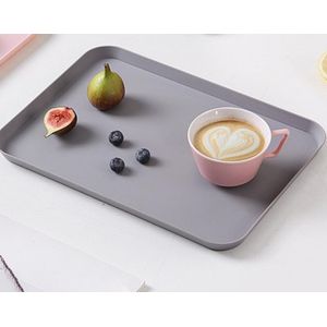 3 Pcs Nordic Rectangular Tea Tray Plastic Storage Tray Home Kitchen Fruit  Dessert Tray Small