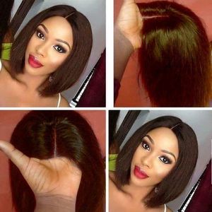 Ladies 16inch Black Short Straight Hair Bobo Daily Rose Net Wig