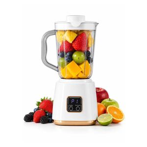 750ml Portable Rechargeable Blender - 50W Digital Display - White