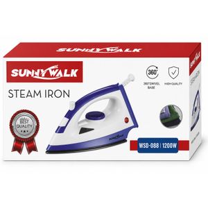 Sunny 1200W Steam Iron with 360° Swivel Base-White