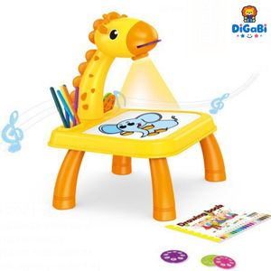 Digabi Drawing Projector for Kids, Tracing and Drawing Projector Toy with Light, Children Smart Projector Sketcher, Kids Art Projector with Drawing Projector Table Set for Boy Girl 3-8 Years Old (Yellow)