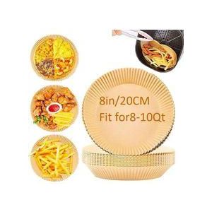 100 Pcs Air Fryer Disposable Paper Liners Round